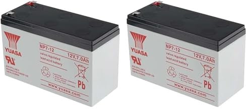 Yuasa Corporation NP7-12 Batterie au Plomb 12 V 7 Ah (Lot de 2)
