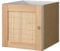 Generisch Einsatz mit Tür Kiefer/Pappelgeflecht, Rattan Look 33x33 (IKE 206.111.32) für Kallax Regal