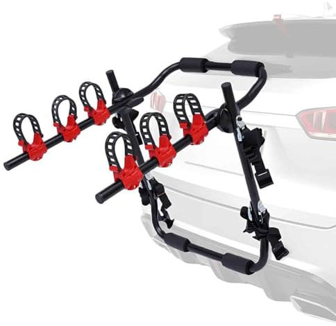 LVIPP Tesla Model 3 S X Auto-Fahrradträger, Kofferraum-Fahrradträger für 2 Fahrräder, zusammenklappbarer Auto-Fahrradträger, Fahrradhalter, Reisezubehör,normal-B