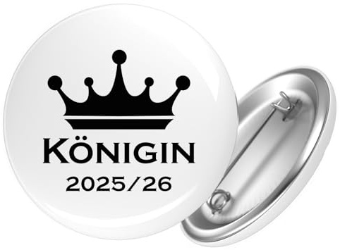 Huuraa Button Königin 2025/26 Schützenkönigin Geschenk