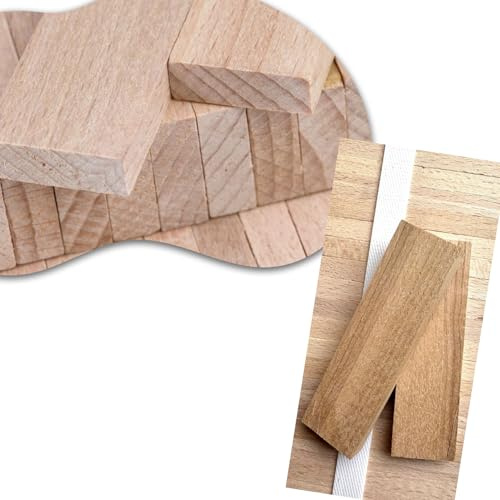 MINI Bastelklötzchen 22x8x80 mm 78 Stück (Buche)