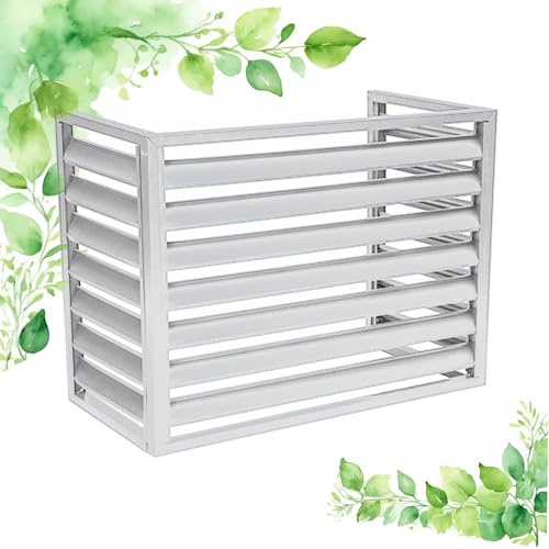 Unmjgybc aircon heatump cover outdoor air source heat pump cover outdoor condenser protective aluminum air conditioning mini split ac unit White No Top L120*W70*H150(5P)