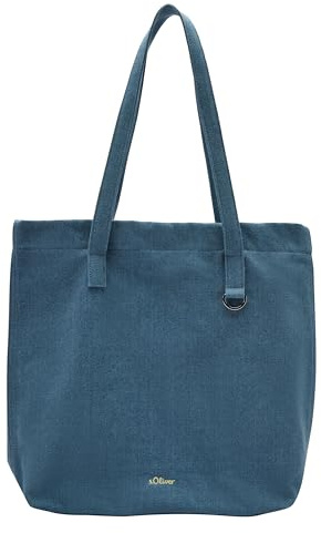 s.Oliver Tote-Bag aus Denim mit Ring-Detail