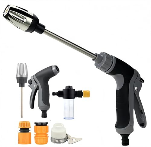 Power Jet Hochdruckpistole,powerjet Wasser Wasserpistole Für Gartenschlauch Ideal Für Autowäsche, Garten & Terrasse Einstellbare Sprühdüsenkonfiguration (1PCS)