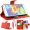ebestStar - kompatibel mit Samsung Galaxy S5 Hülle G900F, S5 New G903F Neo Kunstleder Wallet Case Handyhülle [PU Leder], Kartenfächern, Standfunktion + Mini Stift, Rot [S5: 142 x 72.5 x 8.1mm, 5.1'']