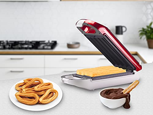 BEPER BT.600Y Churros Maschine, 4 knusprige Churros in 5 Minuten, 180° Drehbar, automatische Temperaturkontrolle