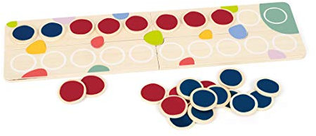 small foot 11369 Rechenplättchen Educate aus Holz, FSC 100%-Zertifiziert, leicht Mathematik Lernen, für Schulkinder Spielzeug, Mehrfarbig