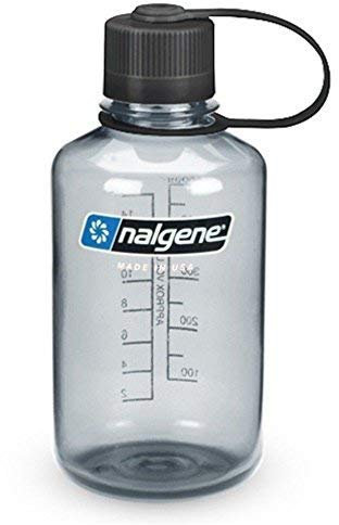 NALGENE 2078-2030 Tritan 1-Pint Narrow Mouth BPA-Free Water Bottle,Gray,1 Pint