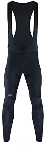 voofly 4D Gepolsterte Fahrradhose Herren Lang Rennrad Hose Stretch Atmungsaktiv Fahrrad Bib Tights Schwarz XL