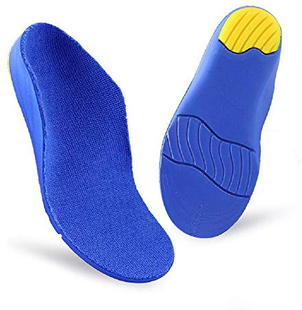 Children Orthotic Insoles Comfort Athletic Poly Urethane Gel Kids Sports Inserts Heel Cushion for Flat Feet Arch Support Foot Pain -23CM