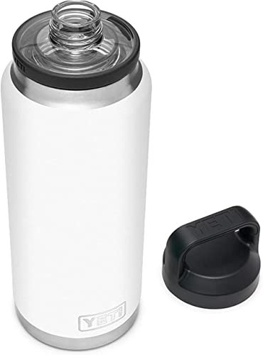 YETI Rambler Bouteille isotherme en acier inoxydable avec bouchon Chug - 1 027 ml - Blanc