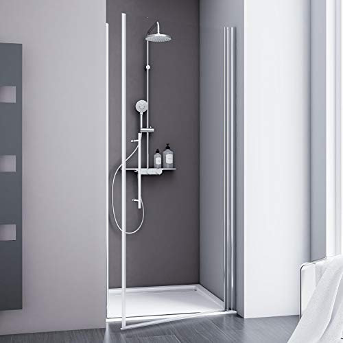 Schulte Alexa Style 2.0 Duschkabine Drehtür für Nische 192 x 90 chromoptik ESG klar hell mit Fixil-Beschichtung D321006 41 500