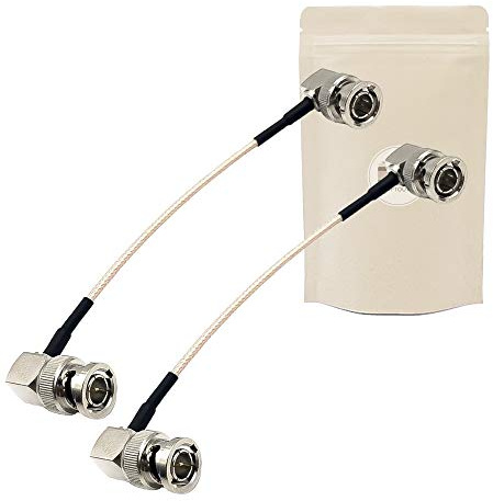 2 x 3G SDI-Kabel BNC auf RCA 10 cm RG179 mit 90-Grad-Winkel - Unterstützt HD-SDI 3G SDI von BNC auf RCA 4K 8K 75 Ohm