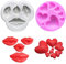 Nifocc Lot de 2 moules en silicone pour décoration de gâteau Motif lèvres rouges