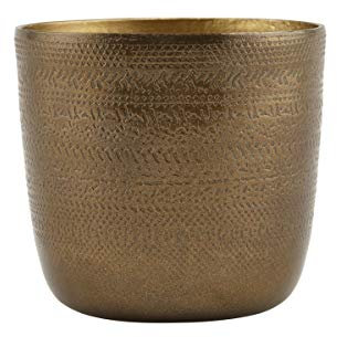 House Doctor 258740401, Blumenkasten, Chappra, Antikes Messing-Finish, Aluminium