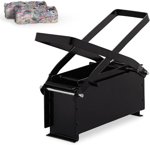 FISHTEC Presse à Briquettes de Papier Presse Papier, Compacteur Papier Carton Journaux - pour Tout Type de Papier, Économique et Pratique - Presse Noire en Fer Robuste
