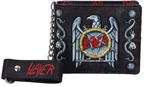 Nemesis Now Officially Licensed Eagle Embossed Wallet Purse Offiziell lizenzierte Geldbörse mit geprägtem Slayer-Adler-Logo, Leder, Schwarz, 11 cm