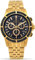 LOUIS XVI Herren-Armbanduhr Majesté Stahlband Gold Schwarz Karbon echte Diamanten Chronograph Analog Quarz Edelstahl 1103