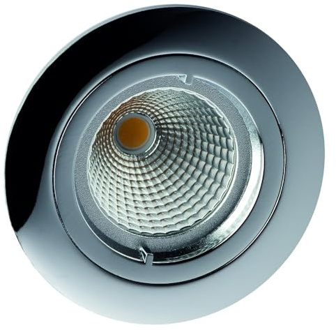 Rutec Alu-Druckguss-Einbaustrahler für MR16, IP20, Ø 8.2cm, mit Bajonett, ohne Fassung, starr, Chrom