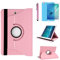 Custodia per Samsung Galaxy Tab S2 8.0 pollici 2015 (SM-T710 SM-T713 SM-T715) - Rotazione di 360 gradi Custodia protettiva completa per supporto,Con Penna Stilo, Pellicola Per Schermo (Pink)