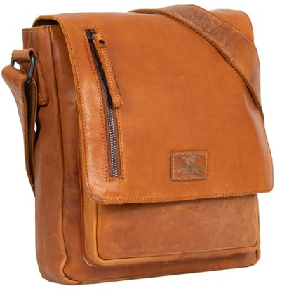 MUSTANG Leder Umhängetasche San Marino Crossbody Bag Cognac braun