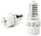 Lampenfassung Adapter Konverter Sockel Weiß E14 auf G9 für gängige Leuchtmittel (LED, Halogen, Sparlampe)