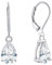 YL Damen Ohrhänger 925 Sterling Silber April Geburtsstein Simuliertes Diamant Ohrringe