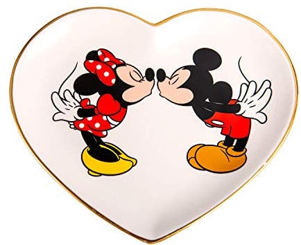 Disney Minnie & Mickey Mouse VC700063L.PH - Vassoio a forma di cuore, multicolore, Misura unica, Ceramica, Senza pietre preziose