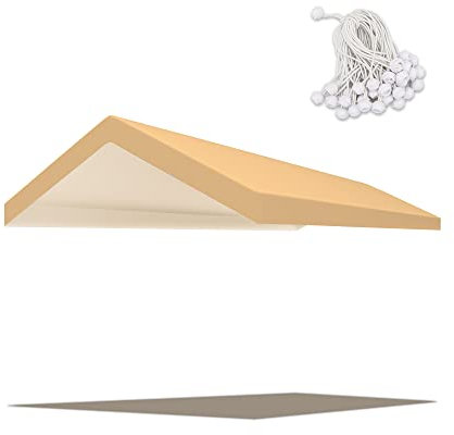 TGEHAP Auvent de rechange beige amélioré de 3 x 6 m pour garage de voiture, abri de bâche imperméable et anti-UV avec tendeurs à boule (housse supérieure uniquement, cadre non inclus)