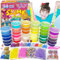 ESSENSON Kit de Slime - Kit de bave pour Filles et garçons, kit de bave avec 34 Couleurs de bave, charmes, Jouets d'art pour Enfants Cadeaux pour Les Enfants de 6 Ans et Plus