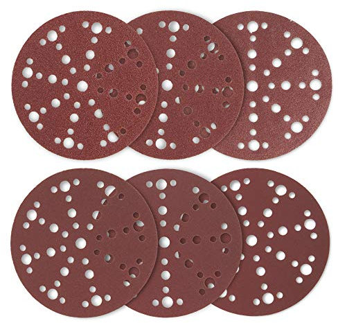 Wfix Craft IK88 Schleifscheiben 150mm Klett mit 48-Loch-Perforation für Exzenterschleifer | Körnungen P40 P60 P80 P120 P180 P240 je 10 Stück - 60er Profi Schleifpapier Set für Holzschliff