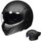 ILM Casque Moto Intégral Modulable pour Homme et Femme ATV UTV avec Protège-menton Réversible à 180°ECE Model-B707,Noir Mat, S