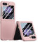 EASSGU Custodia in Silicone Adatta per Samsung Galaxy Z Flip5 / Samsung Galaxy Flip 5 2023 (6.7 Inches), PC Cover per Telefono Resistente Alla Caduta e Ai Graffi - Rosa