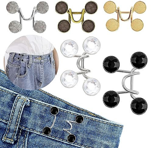 10 Stück Hosenbund Enger Machen Knöpfe Hosen Enger Machen Hose Enger Machen Clip Hosen Enger Machen Clip Knöpfe Ohne Nähen Nagelfreie Taillenschnallen Verstellbare Pearl Jean für Hosen Jeans