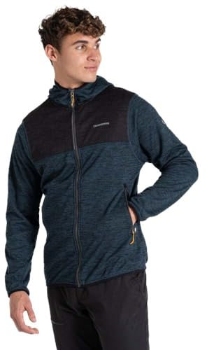 Craghoppers Mens Travos Hooded Jacket Fleece Pullover, Blue Stone, S Uomo