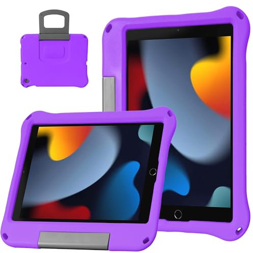 DJ&RPPQ Funda para niños para iPad de 9ª / 8ª / 7ª generación (iPad de 10.2 pulgadas 2019/2020/2021), ligera y a prueba de golpes, funda con soporte compatible con iPad Pro de 10.5 pulgadas, iPad Air
