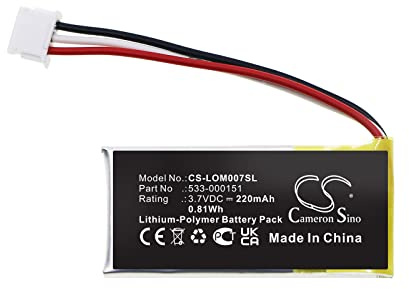Cameron Sino Ersatz Akku für G Pro, M-R0070, Pro Wireless, PRO X Superlight PN: 533-000151, AHB521630PJT-04 220mAh / 0.81Wh