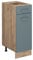 Vicco Küchenunterschrank R-Line, Blau-Grau/Goldkraft Eiche, 30 cm ohne Arbeitsplatte