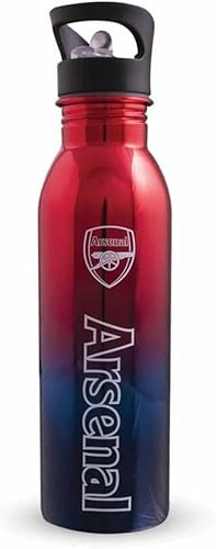 Premier Life Officially Licensed F.C. 700ml Stainles Steel UV Bottle With Integrated Straw (Arsenal)