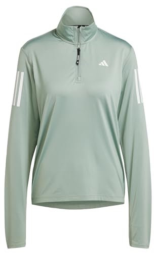 adidas Damen Own The Run Half-Zip Jacket, Silver Green, S