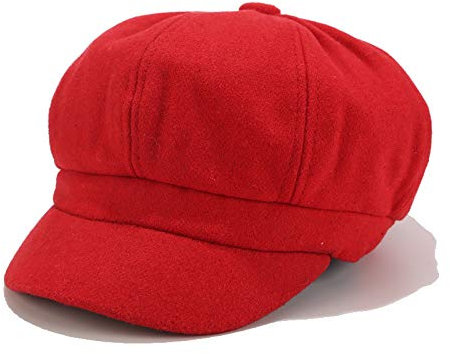 Damen Ballonmütze Schirmmütze Wintermütze Kappe Barett Winter Mütze Newsboy Herbst Winter Barett Maler Mütz Bakerboy Schiebermütze Newsboy Cap