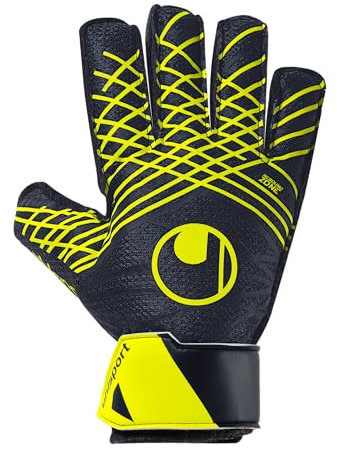 uhlsport Fußball Torwarthandschuhe für Kinder - Prediction Starter Soft, Marine/weiß/Fluo gelb, 3