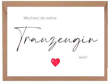 The Life Barn Postkarte mit Umschlag Willst du meine Trauzeugin sein Überraschung Trauzeugin fragen