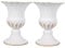 MUSISALY 2St Friedhof Gedenk vase Blumenvase vase für Grab Vintage Urnenpflanzer Säulenblumentopf Außendekorationen rustikale Hochzeitsdekorationen Grab Blumentopf Friedhofsvase Eisen Weiß