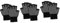 Parliky 3St Baumwoll-Handschuhe Yoga Handschuhe Fitness Handschuhe Workout Gloves Armbandverschlüsse und Verschlüsse Fingerlose Handschuhe rutschfeste Handschuhe Halbfingerhandschuhe Black