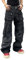 Zewool Herren Gothic Baggy Cargo Jeans mit Taschen Y2K Hip Hop Weite Beinform Skater Denim Cargo-Hosen Streetwear Goth Steampunk Harajuku Punk Lockere Passform 2000er Skateboard,B10 Schwarz,L