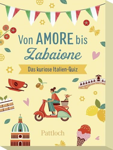 Pattloch Geschenkbuch Von Amore bis Zabaione: Das kuriose Italien-Quiz | Kartenspiel mit 51 Frage-Karten für die ganze Familie
