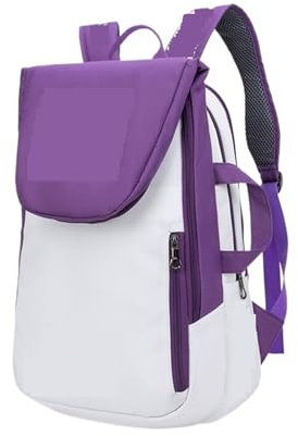 WJIAYAO Racket-Rucksack Tennis-Rucksack, Squash-Badminton-Schlägertasche, Handtasche, Mann, große Kapazität, Sporttaschen(Purple)