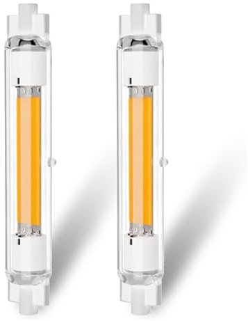 Hsientpe Ampoule R7S LED 118mm 30w Dimmable, R7S LED 118mm Haute Lumière COB Remplacer Lampe Halogène 300w, Blanc Chaud 3000K,3000LM, Sans Scintillement, Pack de 2
