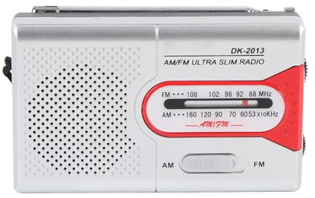 BONKZEBU Portable Radio, AM FM Pocket Transistor Radio with Speaker, Headphone Jack, Battery Operated for Home Outdoor, Battery Operated (MODE)
